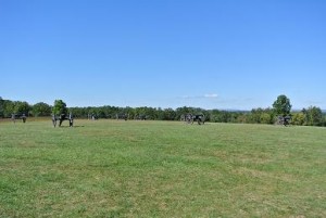 Einige Kanonen, von der Seite der Nordstaaten, auf dem Manassas Battlefield