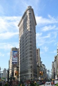 Wahrscheinlich eines der berühmtesten Gebäude in New York, das Flat Iron Building.