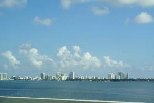 Die Skyline von Miami erwartete uns am späten Nachmittag