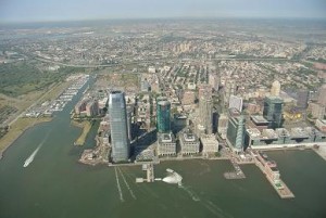 Symbolisch für den Flug ein Bild von New Jersey aus der Luft...